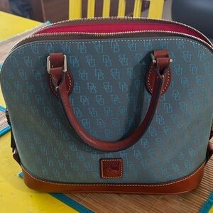 Dooney & Bourke Blue and Brown Handbag